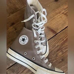 Converse High-Top Sneakers in Cream and White